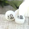 Tallado de Fruta de Imitación Marfil Paz Auspiciosa Imitación Bodhi Blanco Bergamota Flor de Loto Nube Trasera Accesorios de Cuentas