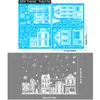 Decoraciones Navideñas Transfronterizas Reno Copo de Nieve Pegatinas Estáticas Creativas Trineo Luna Casa de Nieve Pegatinas Navideñas Mayoreo