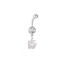Anillo de Acero Inoxidable con Forma de Cruz para Ombligo, Transfronterizo Europeo y Americano para Mujeres, Estilo Vacacional Elegante y de Moda, Anillo Sexy para Ombligo de Playa de Verano