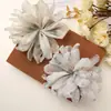 Estilo Chino Hada Gradiente Lirio Araña Luz de Hada Tul Flor Flor de Gasa DIY Pasador de Pelo Accesorio para el Cabello Vestido Ropa Accesorios de Flor