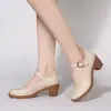 Zapatos de Baile Modelo Nuevo 2025 para Baile Cuadrado, Zapatos de Baile Nuevos de Tacón Medio Suela Suave para Mujeres, Zapatos para Madres de Mediana Edad y Mayores, Producción Transfronteriza