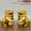 Leones de Piedra de Latón, Artesanías de Cobre Puro, un Par de Leones para Ceremonia de Apertura, Decoraciones Creativas para Coche