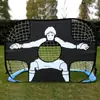 Portería de juguete portátil de rebote con personaje para niños, plegable para exteriores, entrenamiento, tiro al blanco de tela, portería de fútbol para niños