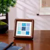 Suporte de Exibição para Porta-Retrato de Canto Arredondado com Encaixe de Espiga e Furo de Madeira Sólida Formato Quadrado 4 polegadas 6 polegadas Moldura para Caligrafia e Pintura Fabricante de Montagem Atacado