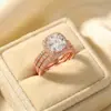 Anillo Estilo Lujo Ligero para Novia de Comercio Exterior Ziyu - Accesorio de Boda de Alta Gama, Moderno y Elegante - Artículo Más Vendido en Europa y América