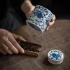 Latas de Té de Cerámica tamaño pequeño Portátil Sellado Latas Vacías de Alta Gama Vintage Almacenamiento Juego de Té Almacenamiento Té Pu'er Latas de Té Despertar