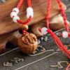 Colar de Pedra de Pêssego Colar de Cordão Vermelho Bebê Acessórios Colar de Madeira de Pêssego Pingente Joias Fabricante de Pedra de Pêssego Atacado