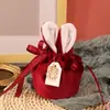 Bolsa de Dulces Orejas de Conejo Bolsa de Dulces de Terciopelo para Boda Tela de Terciopelo para Boda Caja de Dulces para Boda Bolsa de Regalo Caja de Regalo