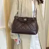 Bolso Cubo Sencillo de un Solo Hombro para Mujer con Cadena Bolso Cruzado Patrón de Diamante Nuevo Estilo 2026 Elegante Gran Capacidad Bolso Retro para el Trabajo