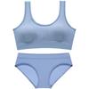 Ropa interior para mujer Pecho grande Delgado Pequeño Sin aro Empuje hacia arriba Sexy Deportivo Hermoso Chaleco Hilo Estilo Francés Conjunto de Sujetador