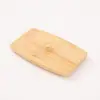 Caja de plástico ps tapa de bambú tapa de madera de alto valor frasco de almacenamiento para bastoncillos de algodón caja de almacenamiento nan bambú tapa transparente de alta definición almacenamiento
