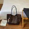 Bolso moderno y elegante con estampado de leopardo, gran capacidad, bolso tote casual y retro para mujer, bolso de hombro simple y versátil para el trabajo y los desplazamientos