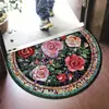 Tapetes de Piso Semisemicirculares Bohemianos Transfronterizos al por Mayor para Entrada de Casa, Resistentes a Manchas, Antideslizantes y de Fácil Cuidado