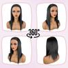 Comercio Exterior al por Mayor Transfronterizo Europeo y Americano Pañuelo para la Cabeza Diadema de Seda de Hielo Cabello Negro Liso Terciopelo Cabello Largo Liso Gorro Estilo Peluca