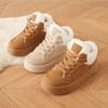 Zapatos Casuales de Caña Alta Forrados de Polar para Mujer 2026 Invierno Nuevo Estilo Coreano Zapatos Deportivos Cálidos Zapatos de Algodón Estilo Ins para Estudiantes G6661