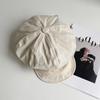 Sombrero octogonal grande de estilo japonés para mujer, boina retro con forma de cara de pato, sombrero de nube, sombrero negro de pintor con gran circunferencia de cabeza y repartidor de periódicos