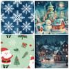 12 folhas/pacote de material de série de festivais de Natal transfronteiriços, papel de corte de jornal de lixo, papel decorativo