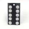 Pendientes de Acero de Titanio con Cielo Estrellado de 12 mm, En Stock Transfronterizo, 5 Pares por Tarjeta, Pendientes Redondos Estilo Ins