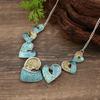Collar de amor hueco de esmalte de gran venta transfronteriza, cadena de cuello de aleación en forma de corazón exagerada y combinable para mujer de alta calidad.