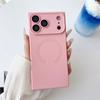 Funda para teléfono móvil de color sólido cuadrado con tacto de piel y succión magnética adecuada para iPhone 17 Pro Max Apple 16 Suave 15 Película para lente 14