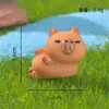 Micro-paisaje linda caricatura capibara pequeño capibara adornos para sala de estar manualidades decorativas creativas de resina pequeños adornos