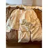 Pijama de Manga Larga con Estampado de Conejo Estilo Dulce para Mujer Otoño 2026 Nuevo Estilo Pantalón Largo Conjunto de Ropa para el Hogar Adecuado para Salir