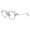 9804 Armazón de Gafas de Titanio Puro para Hombres y Mujeres, Armazón Completo Placa de Armazón de Titanio Armazón de Media Montura Se Puede Equipar con Armazón de Gafas para Miopía de Prescripción