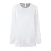 Camisa de Manga Longa de Cetim com Patchwork de Renda Estilo Europeu Verão Nova Moda Versátil Solta Slim Fit Top Pulôver Feminino