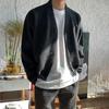 MYQ Cardigan Jaqueta Masculina Outono e Inverno Coreano Loose Trendy Design Nicho Casual V-neck Jaqueta Top