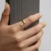 Anillo de Zirconia de Acero Inoxidable Jieding Joyería de Acero de Titanio para Mujeres Anillo de Diamante de Oro de 18 Quilates Joyería al por Mayor Anillo de Lujo Ligero