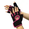 Luvas de Fitness Cruzadas para Homens e Mulheres com Meio Dedo para Levantamento de Peso, Equipamento de Treino de Verão, Proteção da Palma da Mão para Esportes, Luvas de Ciclismo Respiráveis e Resistentes ao Desgaste