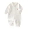 Macacão de Algodão Puro Sem Ossos Estilo Primavera e Outono Roupas de Bebê para Exterior 2026 Novo Macacão Estiloso Anyang