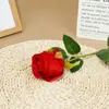 Rosa Búlgara de Cabeça Única (Fita) Flor Artificial Café Atmosfera de Casamento Presente Criativo Decoração de Casa