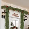 Produtos Transfronteiriços Incluem Decorações de Mesa, Enfeites de Escada, Enfeites de Porta de Pinheiro de Natal de Rattan Pe com Material de Toque Suave