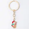 Série de Natal Chaveiro de Liga Desenho Animado Papai Noel Rena Pingente Acessórios de Decoração DIY Presente Venda por Atacado