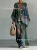 Novo conjunto de duas peças da moda casual para o dia a dia, com estampa transfronteiriça, gola redonda e manga longa, para mulheres