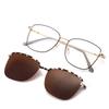 Caja Gafas de Sol para Hombre y Mujer Atracciones Magnéticas Dos en Uno Gafas de Sol Polarizadas Gafas Magnéticas para Miopía Montura de Gafas 7018