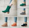 Botas de lana europeas y americanas transfronterizas comercio exterior transfronterizo otoño e invierno botas cortas de cachemira botas de mujer talla grande forradas de vellón botas de nieve de mujer moda