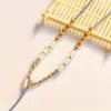 Corrente de Clavícula com Acabamento Refinado, Cordão de Colar de Oliveira Tecido à Mão, Cordão de Pingente de Ágata Jade, Cordão de Pingente de Alta Qualidade