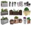 Jardineras Combinadas de Acero Inoxidable para Exterior para Divisiones de Calle Comercial, Estantes de Hierro para Flores para Oficinas de Ventas, Jardineras para Exterior
