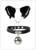 Diadema con orejas de gato y campana, anillo para el cuello, accesorio sexy para fiesta, horquilla de Halloween, horquilla suave y linda para cosplay