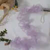 Organza Arrugado 12cm Dobladillo con Perlas Diseño de Ropa Escote Encaje Lolita Accesorios Florales Empaque de Flores Arte Floral