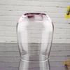 Vaso de jugo de vidrio transparente de fábrica de 560 ml, color rosa, de gran capacidad, para huevos, limón, leche para el desayuno.