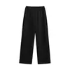 Pantalones Casuales de Pierna Recta, Corte Holgado Adelgazante, Largo Hasta el Suelo, Textura Como Nube 672-26 para Mujer, Estilo Verano, Versión Coreana, Estilo Blogger Ins