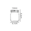 Tapa de aluminio, frasco redondo para pepinillos engrosado, recipiente hermético para almacenamiento, botella para envasado de miel, botella para leche de frutas, frasco tallado para mermelada