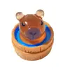 Capibara Transparente 3D Adorno de Resina DIY Decoración de Escritorio de Coche Llavero Taza de Agua Accesorios de Resina
