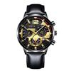AliExpress fábrica fornecimento direto quartzo presente relógios atacado masculino simples WATCH cinto de malha masculino três olhos luminosos um