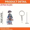 Chaveiro de Personagem de Desenho Animado 2D Plano Temu, Shein, Amazon Pingente Criativo com Design de Natal