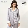 Modelo Nuevo 2026 Pijama de Terciopelo de Seda de Peso Pesado 19 Momme para Mujer, 100% Seda de Morera, Conjunto de Ropa para el Hogar de Manga Larga y Pantalón Largo