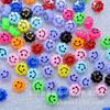 8566 cuentas de plástico con estampado de flores y cara sonriente, cuentas de cara sonriente caliente, cuentas de plástico, Amazon AliExpress venta caliente, accesorios para joyería DIY, sub-embalaje